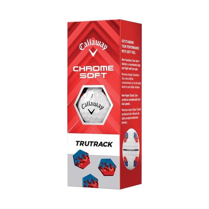 Callaway Chrome Soft TruTrack balles de golf, bleu/rouge