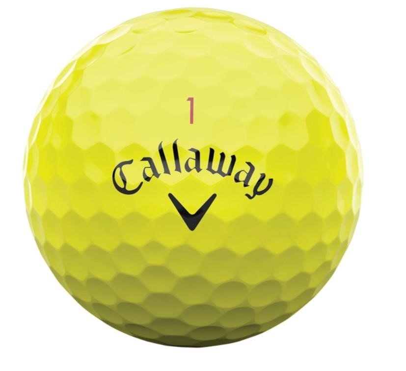 Callaway Chrome Tour 24 balles de golf, jaunes