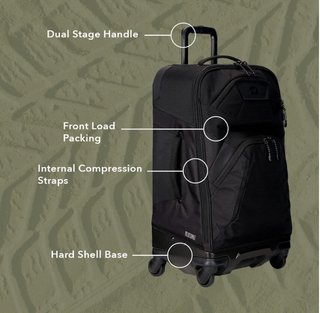 Ogio Renegade 26" 4-Wheel Travel Bag 52L sac de golf, trèfle à quatre feuilles