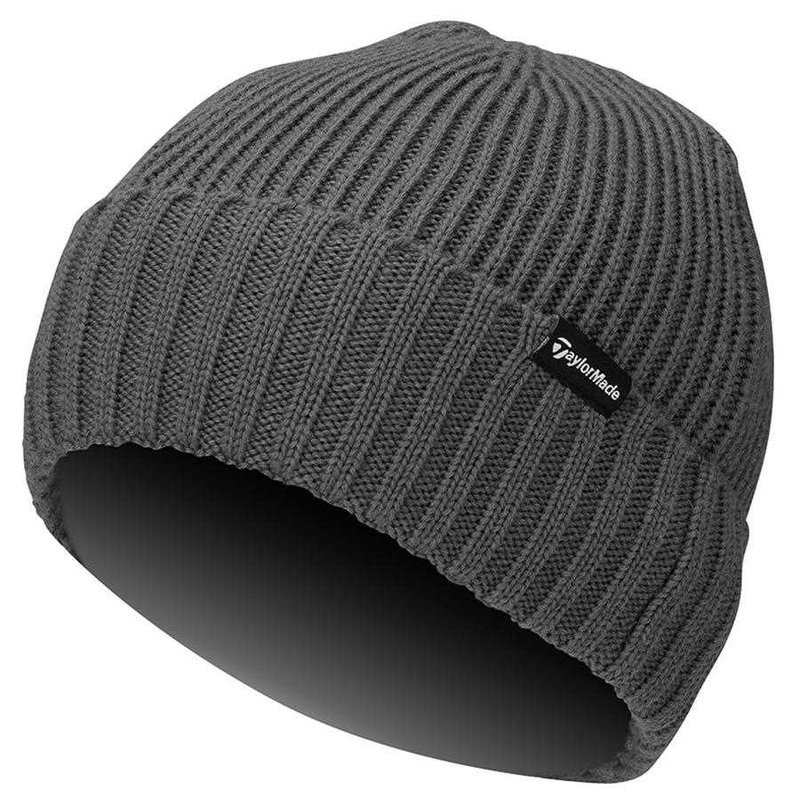 TaylorMade Ribbed Knit bonnet homme, charcoal heather
