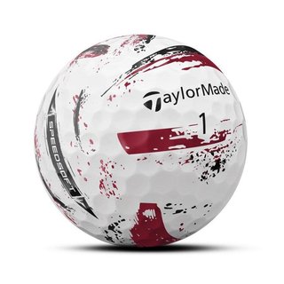 TaylorMade SpeedSoft Ink balles de golf (12 balles), rouges