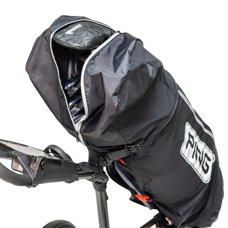 PING Golf Ping rain cape with zip, noir