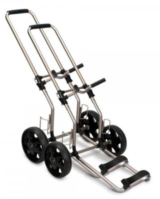 Bag Boy Rental Dual Tube chariot manuel, aluminium argenté