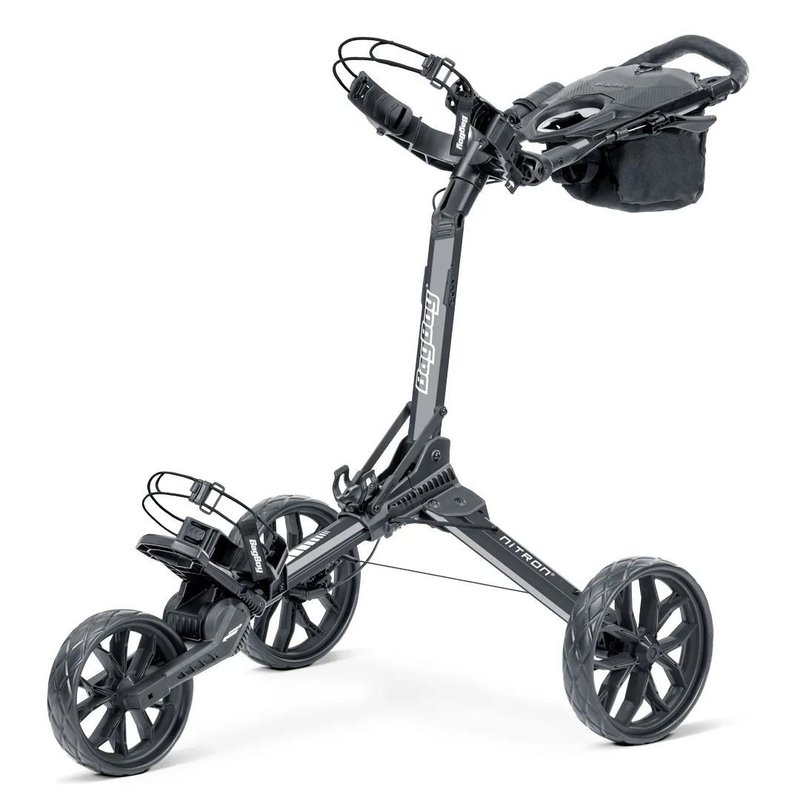 Bag Boy Nitron Auto-Open chariot manuel, graphite/charcoal
