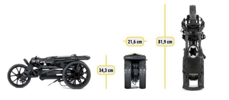 Bag Boy Slimfold Compact chariot manuel, graphite/blanc