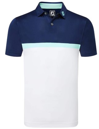 FootJoy Colour Block Lisle polo homme, blanc