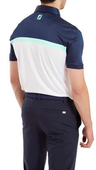 FootJoy Colour Block Lisle polo homme, blanc
