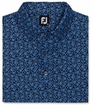 FootJoy Painted Floral Lisle polo homme, marine