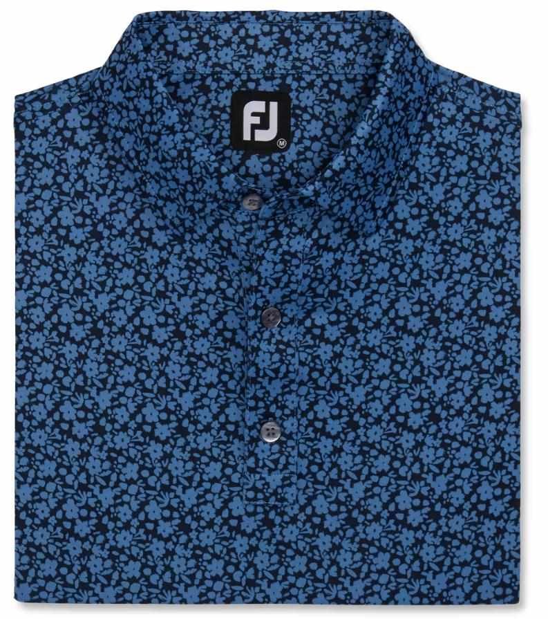 FootJoy Painted Floral Lisle polo homme, marine