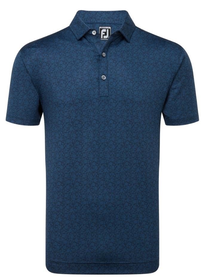 FootJoy Painted Floral Lisle polo homme, marine