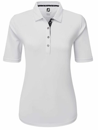 FootJoy Half-Sleeve Pique polo femme, blanc