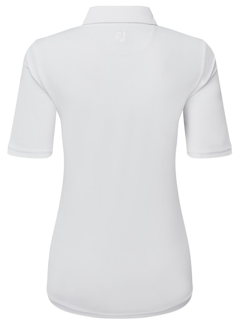 FootJoy Half-Sleeve Pique polo femme, blanc