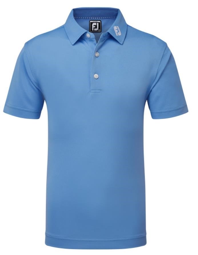 FootJoy Stretch Pique Solid junior polo, bleu
