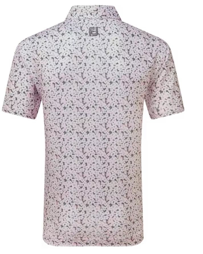 FootJoy Primrose Print Lisle polo homme, rose clair