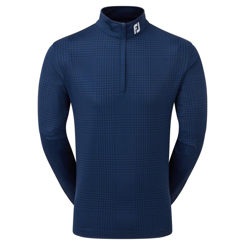 FootJoy Glen Plaid Print Chill-Out sweatshirt homme, navy