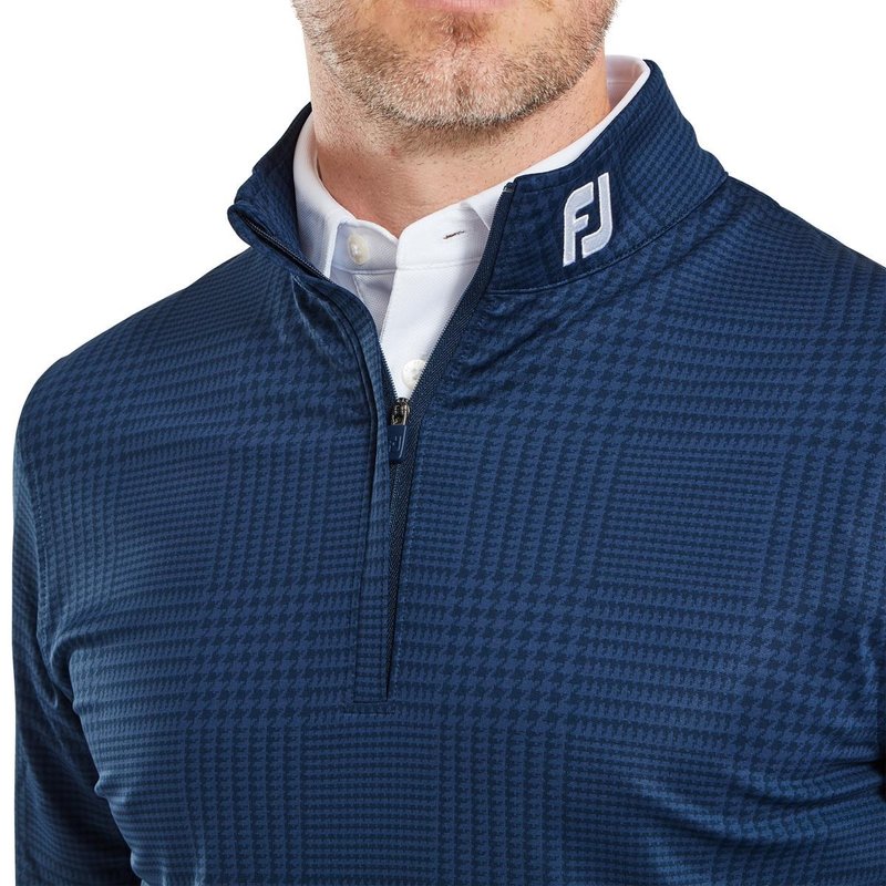 FootJoy Glen Plaid Print Chill-Out sweatshirt homme, navy