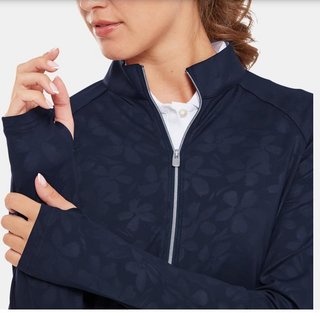 FootJoy Floral Embossed sweatshirt femme, navy
