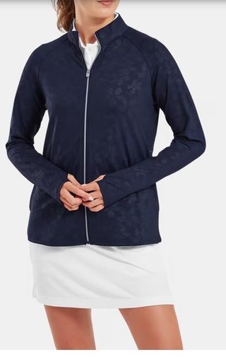 FootJoy Floral Embossed sweatshirt femme, navy