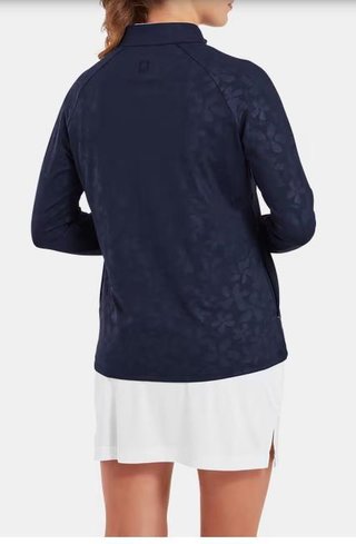 FootJoy Floral Embossed sweatshirt femme, navy