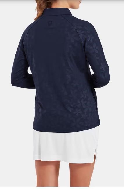 FootJoy Floral Embossed sweatshirt femme, navy