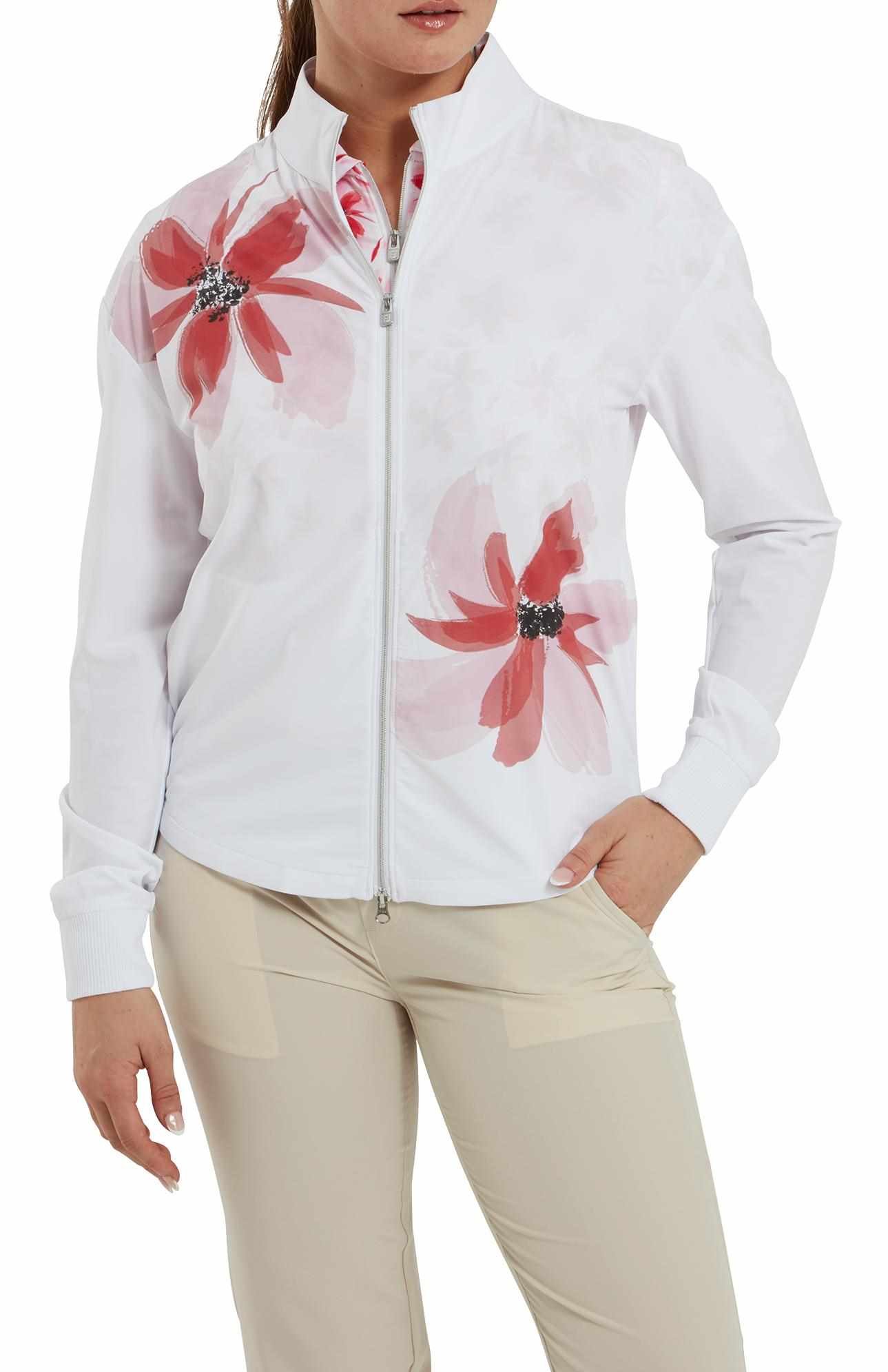 FootJoy Lightweight Full-Zip veste femme, blanc/rose