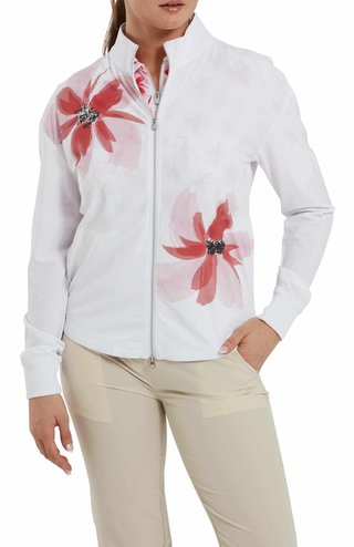 FootJoy Lightweight Full-Zip veste femme, blanc/rose