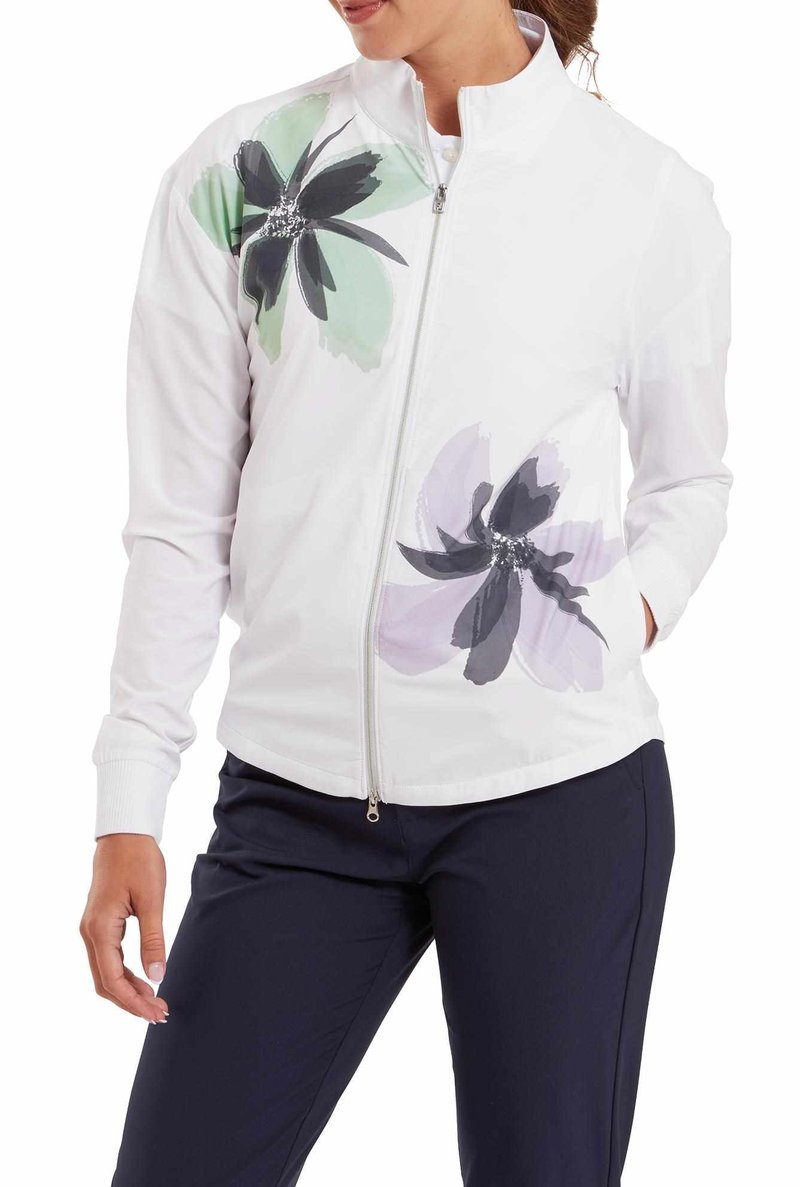 FootJoy Lightweight Full-Zip veste femme, blanc/lavande
