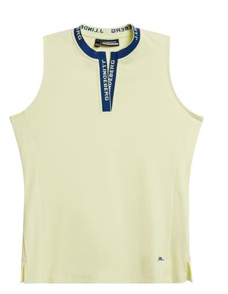 J.Lindeberg Leya Sleeveless polo femme, wax yellow
