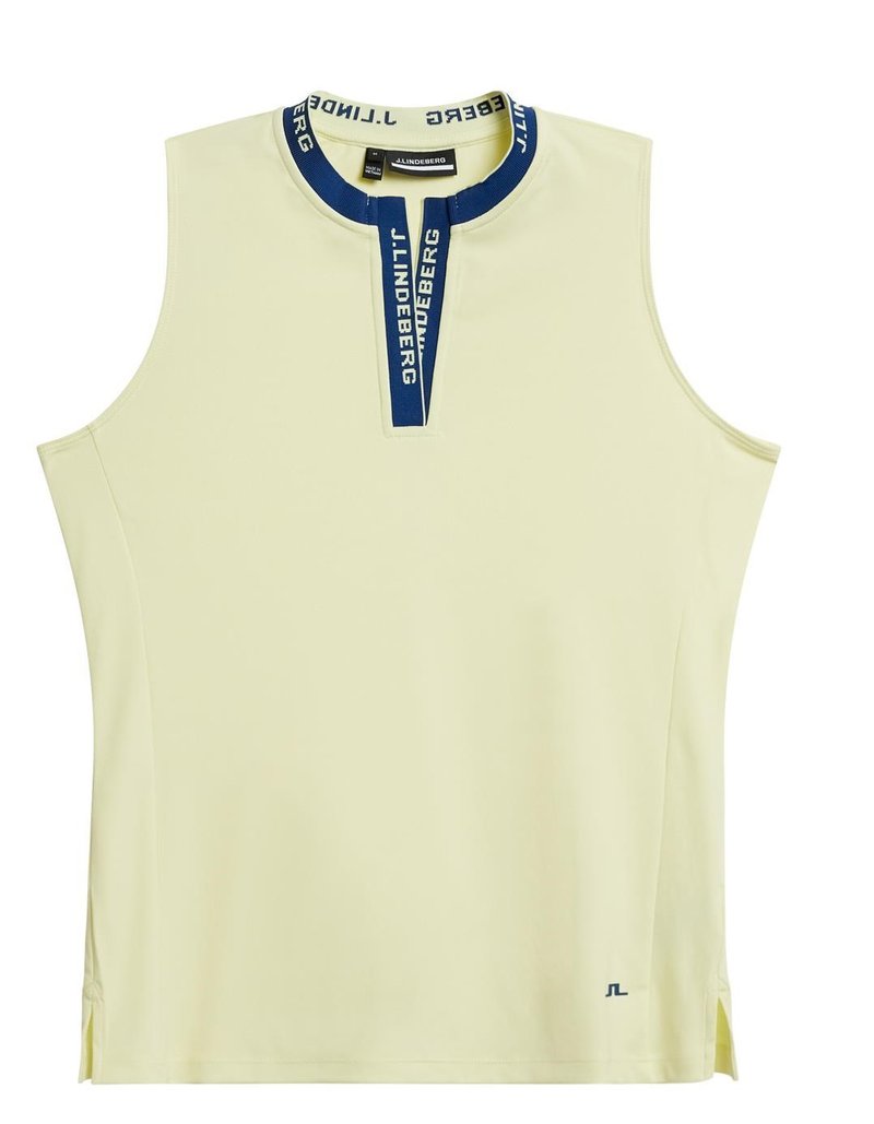 J.Lindeberg Leya Sleeveless polo femme, wax yellow
