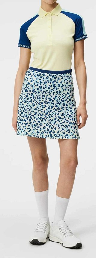 J.Lindeberg Themba jupe de golf femme 2024, leopard aruba blue
