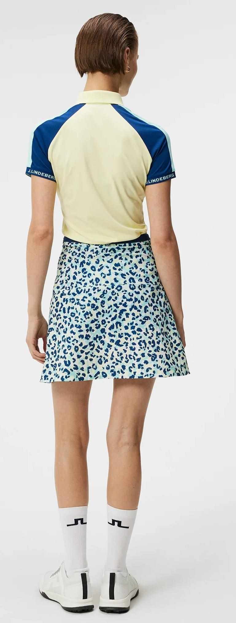 J.Lindeberg Themba jupe de golf femme 2024, leopard aruba blue