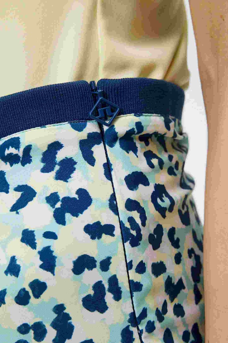 J.Lindeberg Themba jupe de golf femme 2024, leopard aruba blue