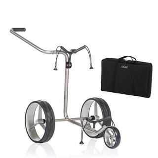 JuCad Junior Stainless Steel chariot manuel 3 roues + sac JTT, argenté