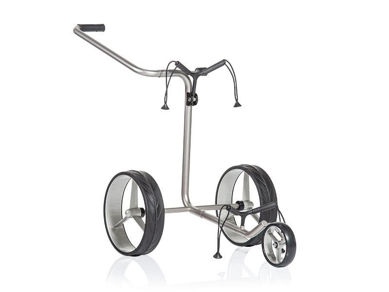 JuCad Junior Stainless Steel chariot manuel 3 roues + sac JTT, argenté