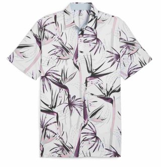 Puma Mattr Birds of Paradise polo homme, blanc