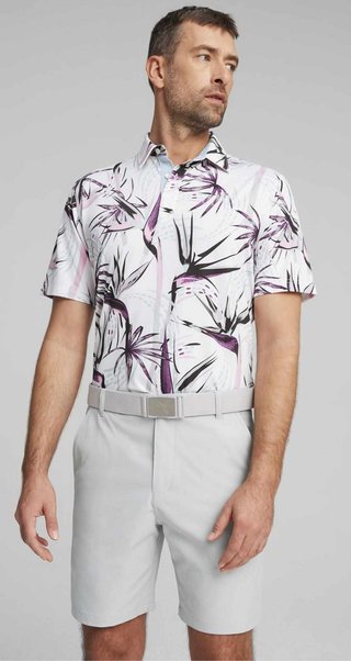 Puma Mattr Birds of Paradise polo homme, blanc