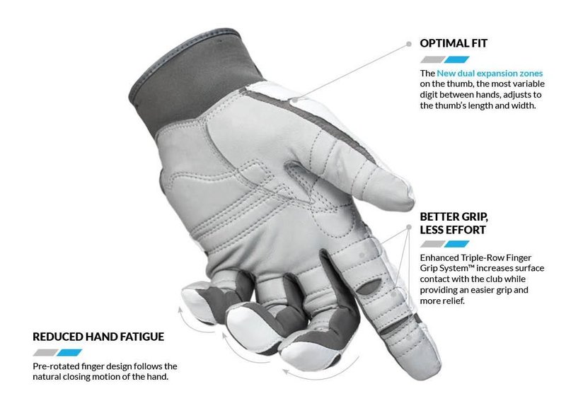 Bionic Relief Grip 2.0 gant de golf homme, blanc