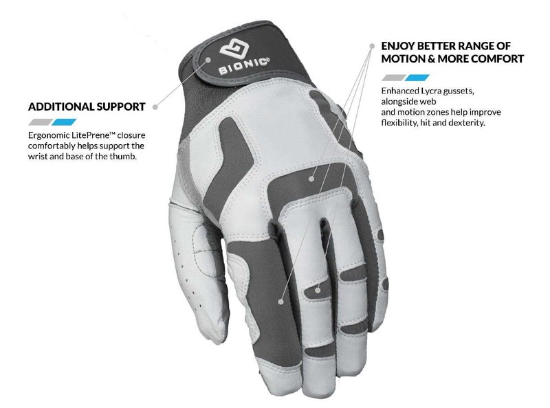 Bionic Relief Grip 2.0 gant de golf homme, blanc