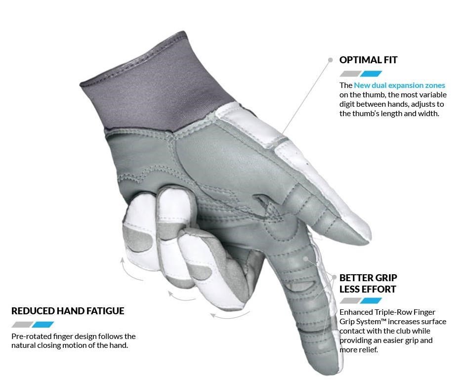 Bionic Relief Grip 2.0 gant de golf femme, blanc