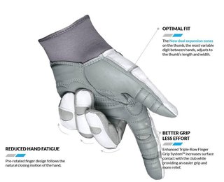 Bionic Relief Grip 2.0 gant de golf femme, blanc