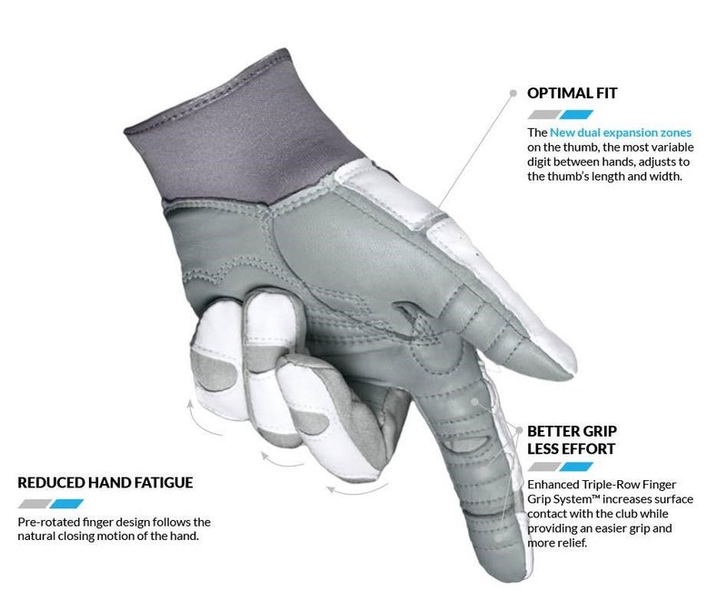 Bionic Relief Grip 2.0 gant de golf femme, blanc