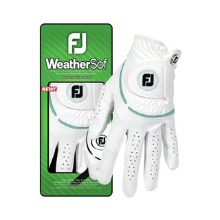 FootJoy WeatherSof gant de golf femme, blanc/sea glass