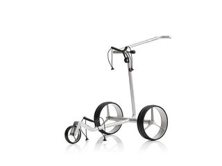 JuStar Carbon Light SET (incl. umbrella, scorecard holder, carry bag, el. parking brake) chariot électrique, titanium