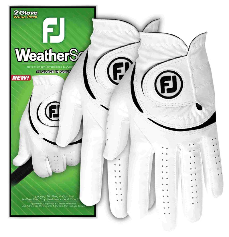 Footjoy FootJoy WeatherSof gants de golf homme (2 PACK), blanc