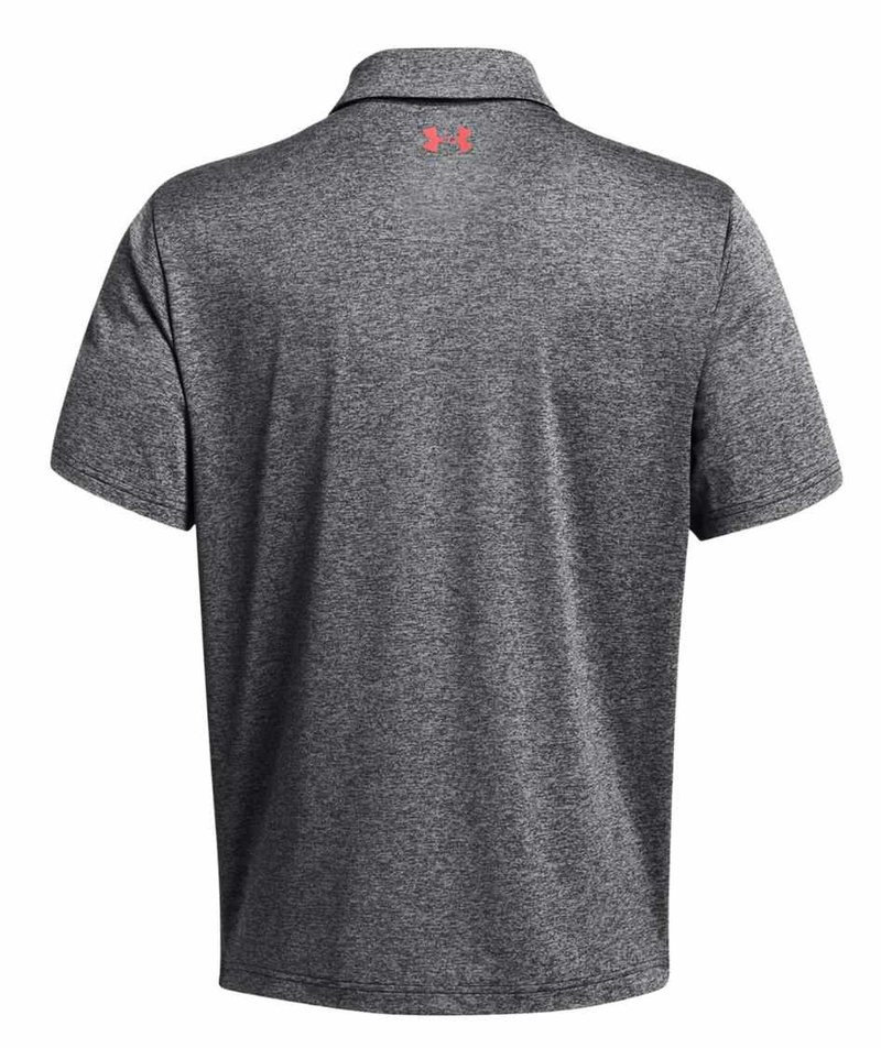 Under Armour Playoff 3.0 Stripe polo homme, noir/rouge solstice
