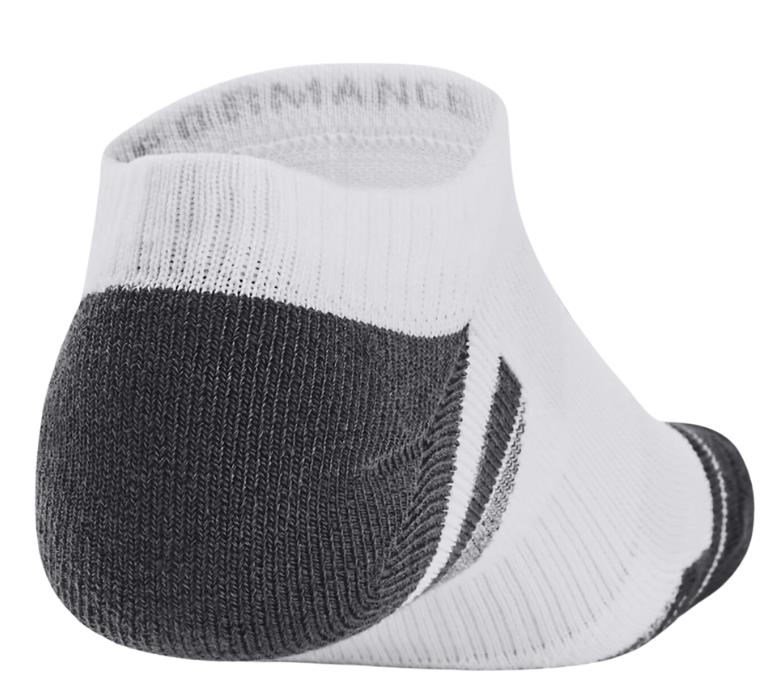 Under Armour Performance Tech chaussettes unisexe (3 paires), blanc/gris