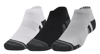 Under Armour Performance Tech chaussettes unisexe (3 paires), mod gray/white