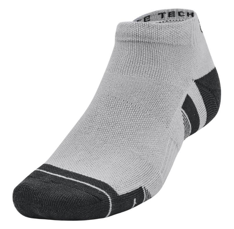 Under Armour Performance Tech chaussettes unisexe (3 paires), mod gray/white