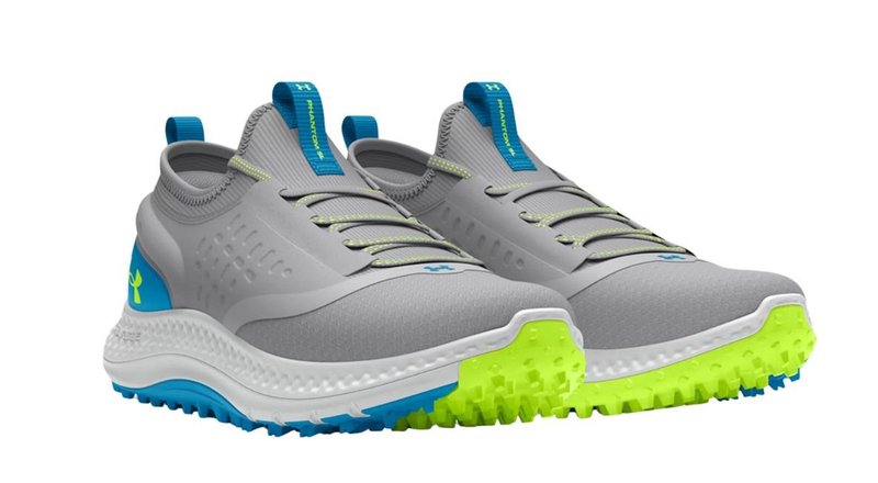 Under Armour GS Charged Phantom SL chaussures de golf junior, mod gray/capri