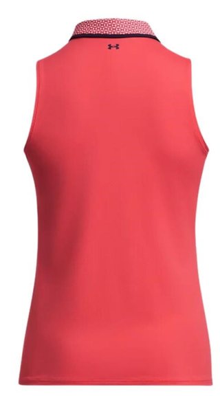Under Armour Iso-Chill polo femme, red solstice/white